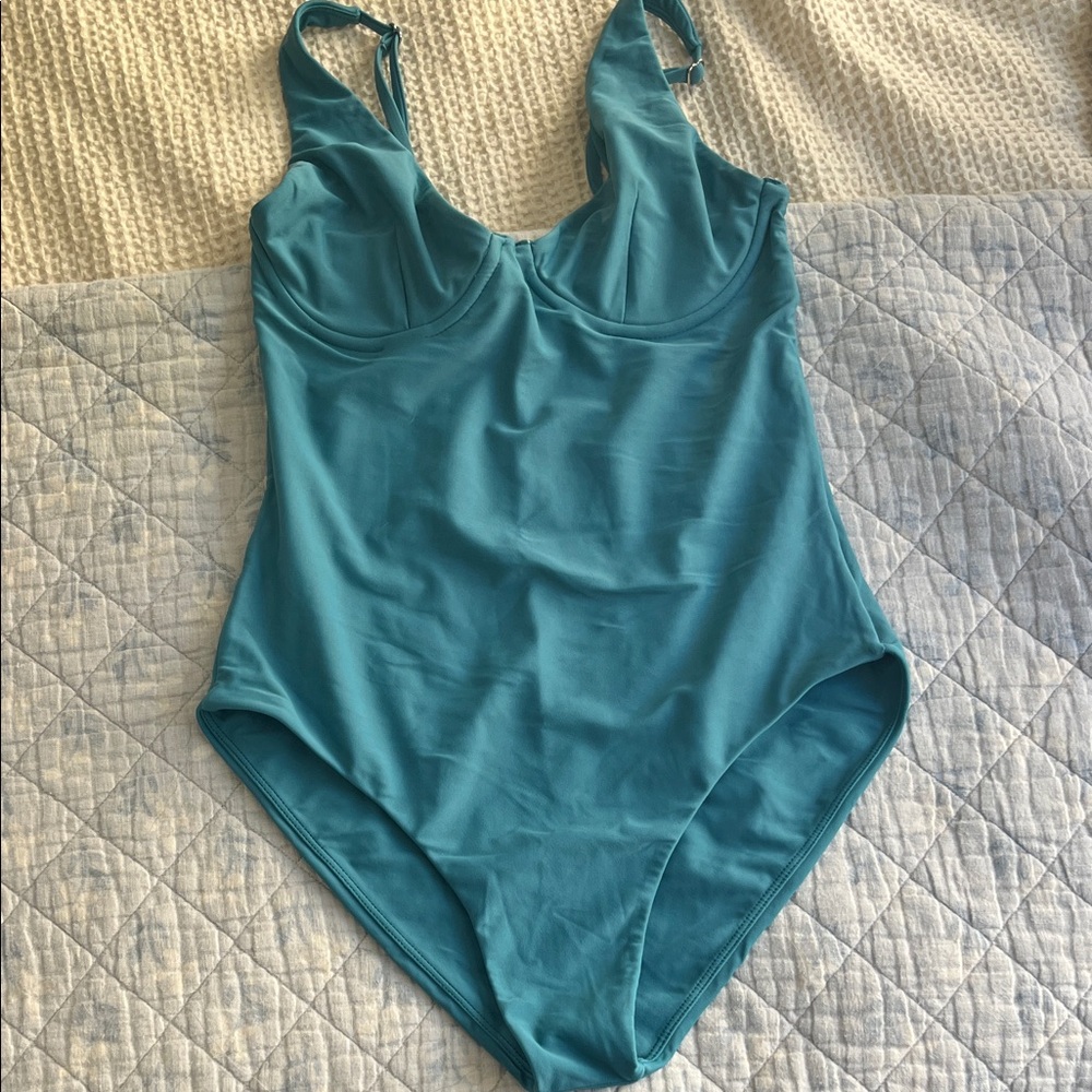 MIKOH Teal Underwire One-Piece Swimsuit